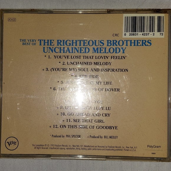 The Righteous Brothers unchained melody cd - Picture 2 of 3